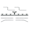 Meinl PMC-6 Mounting Bar 6pcs Chrome Plated Steel